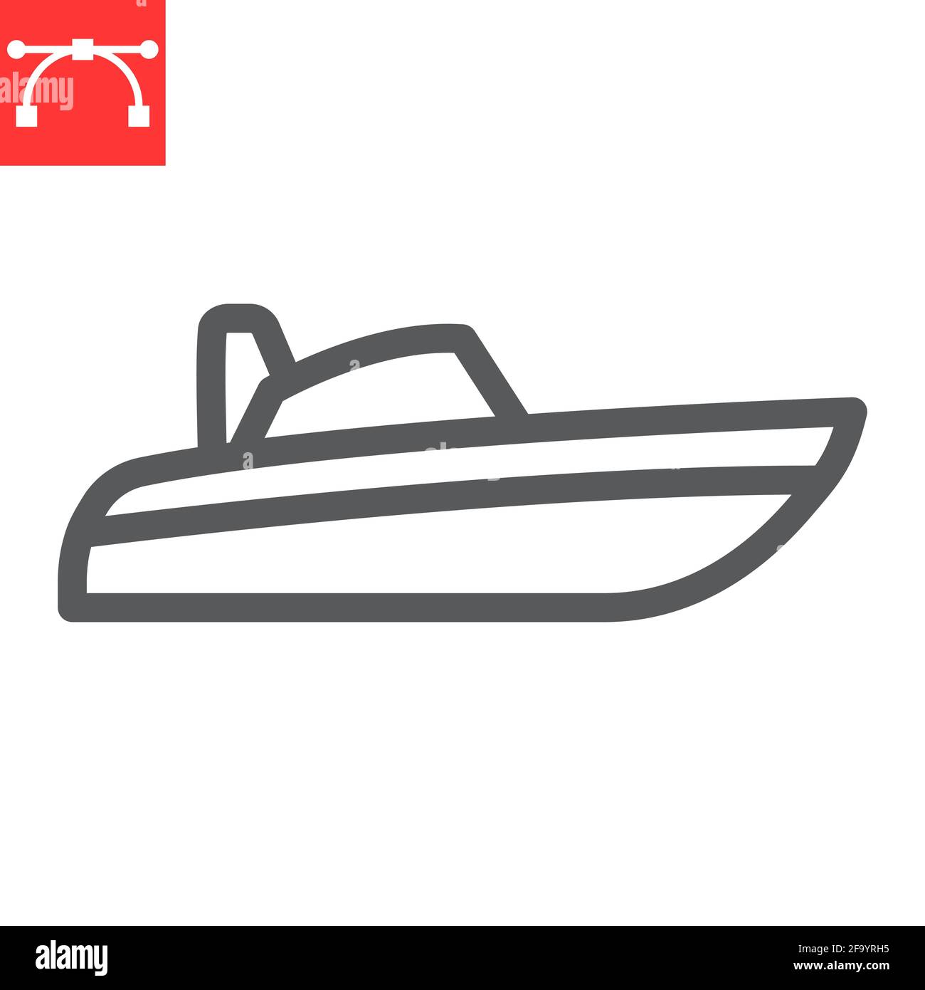 Symbol für die Schnellbootlinie Stock Vektor