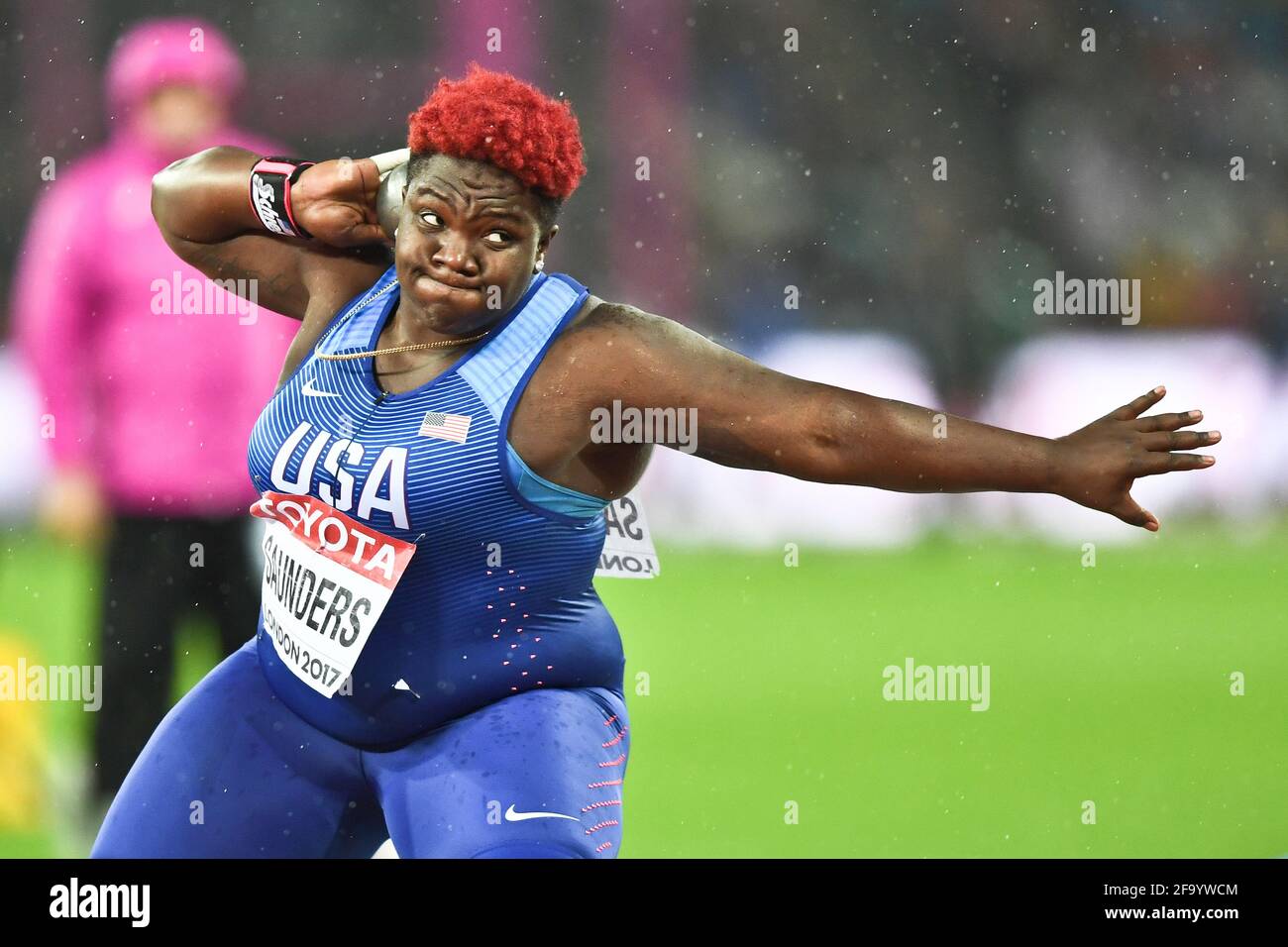 Raven Saunders (USA). Shot Put Women Finale. IAAF World Championships, London 2017 Stockfoto