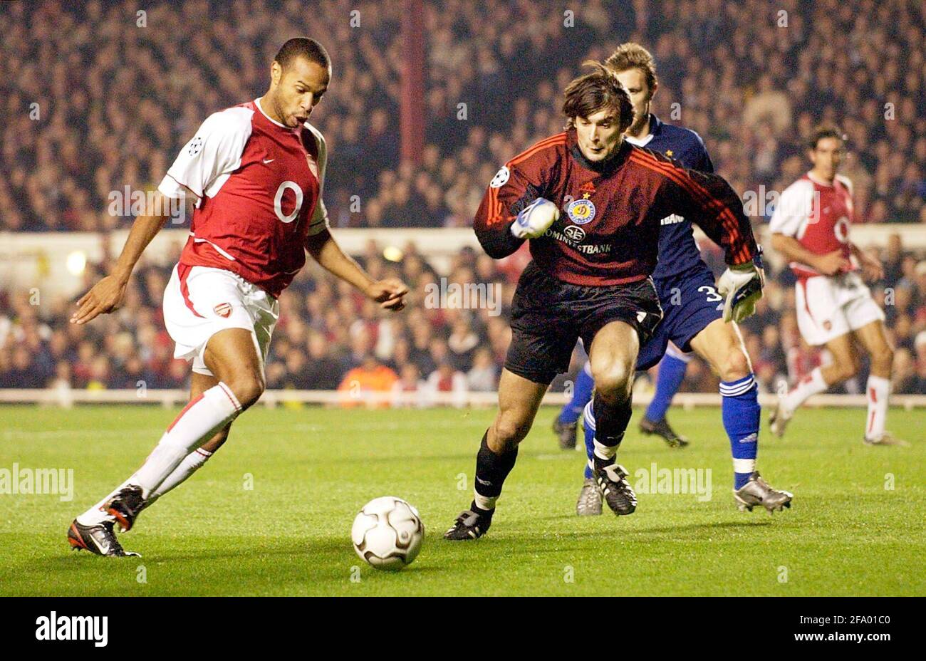 CHAMPIONS LEAUGE ARSENAL V DYNAMO KIEV 5/11/2003 BILD DAVID ASHDOWNCHAMPIONS LIGA-FUSSBALL Stockfoto