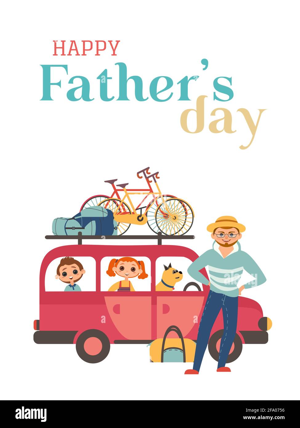 Vektor-Poster zum Happy Fathers Day Stock Vektor