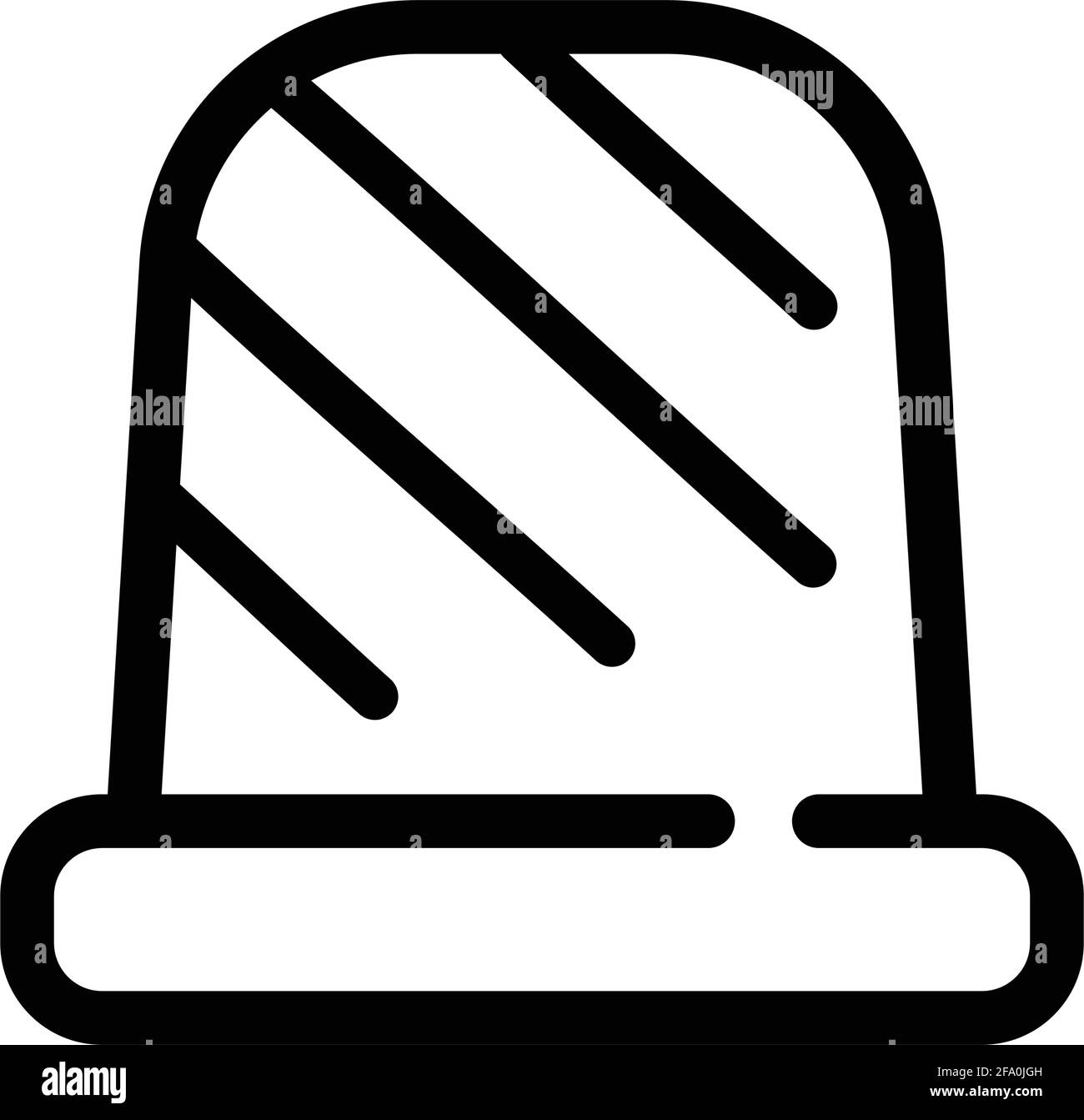 Symbol für Nähen der Kontur von Handbeinen. Dünner Linienvektor einfaches Element aus bearbeitbarem Nähekonzept isolierte Kontur auf weißem Hintergrund Stock Vektor