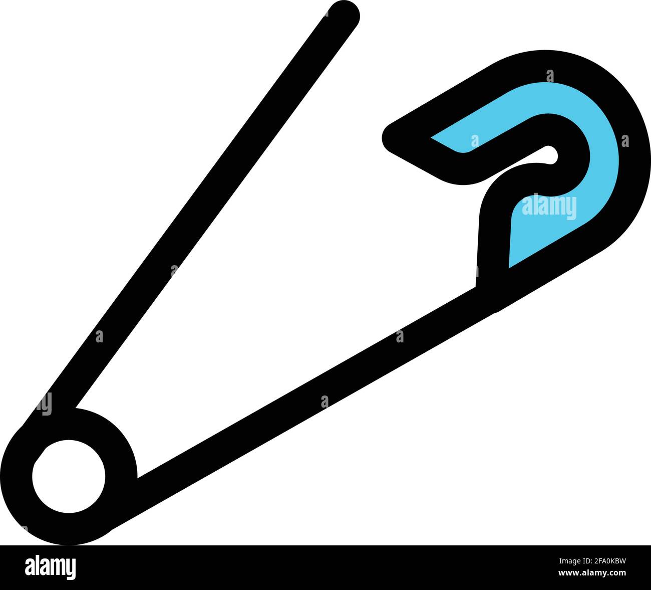 PIN-Farbsymbol, moderne Vektordarstellung in einfachem Stil, isoliert auf Weiß Stock Vektor