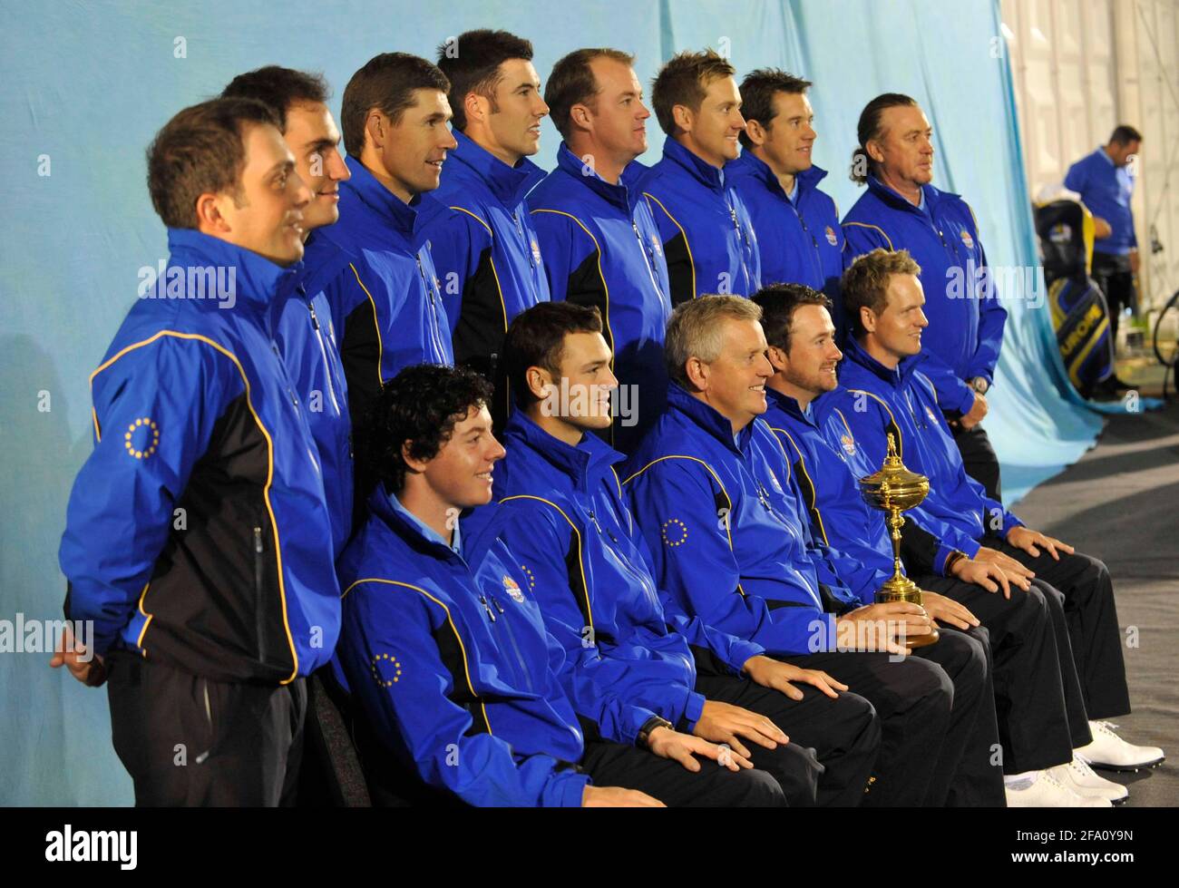 2010 38. RYDER CUP IM CELTIC MANOR RESORT WALES. FOTOSHOOTING MIT DEM EURO-TEAM. BILD DAVID ASHDOWN Stockfoto