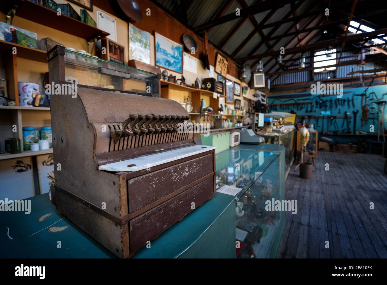 Historische Ausstellung im Emmaville Mining Museum, Emmaville, New England Tablelands, NSW Australien Stockfoto