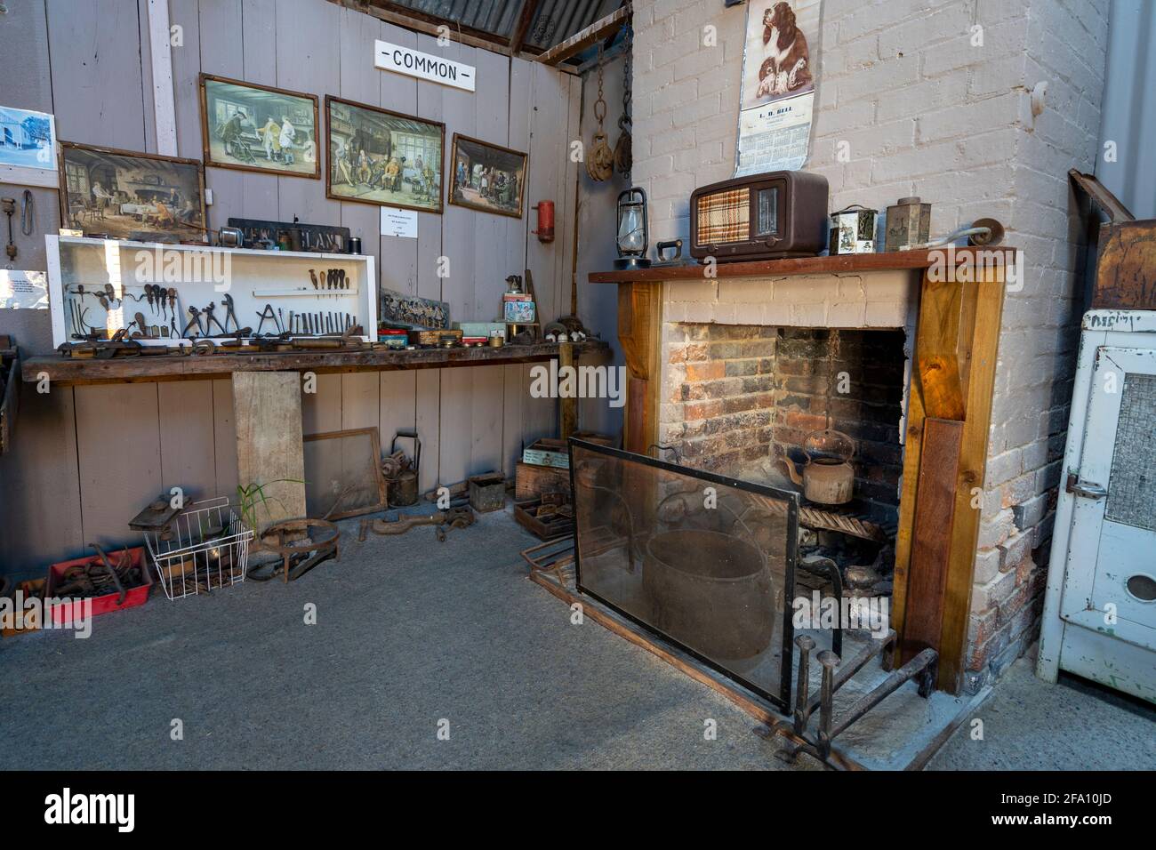 Historische Ausstellung im Emmaville Mining Museum, Emmaville, New England Tablelands, NSW Australien Stockfoto