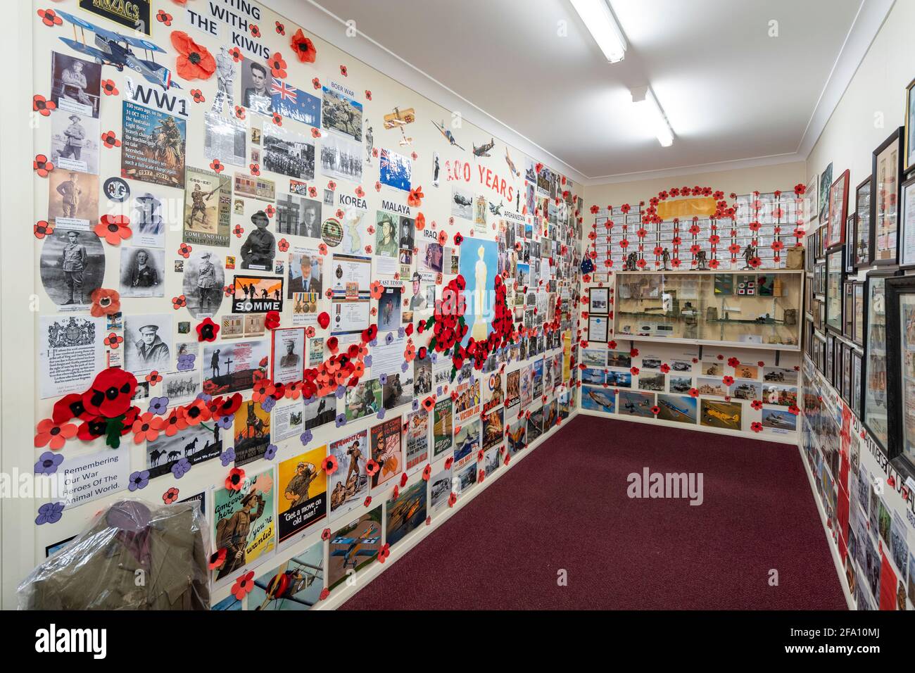 Historische Ausstellung im Emmaville Mining Museum, Emmaville, New England Tablelands, NSW Australien Stockfoto