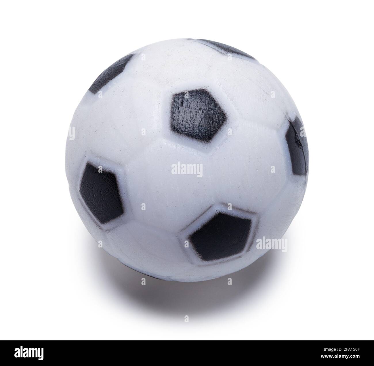 Hard Plastic Toy Tischfußball Fußballspiel Ausgeschnitten. Stockfoto