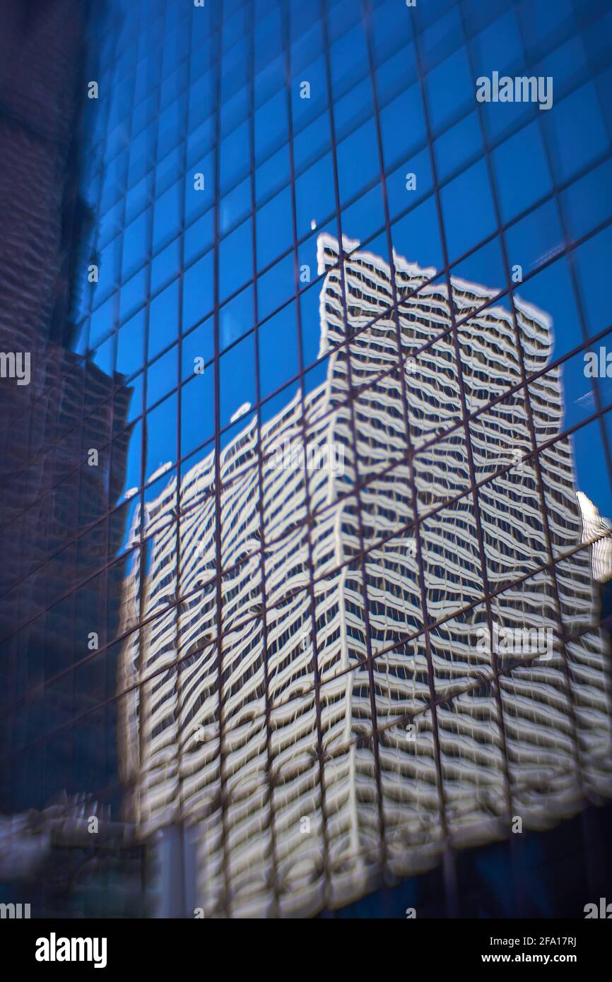 Lensbaby-Foto der Architektur von Chicago Stockfoto