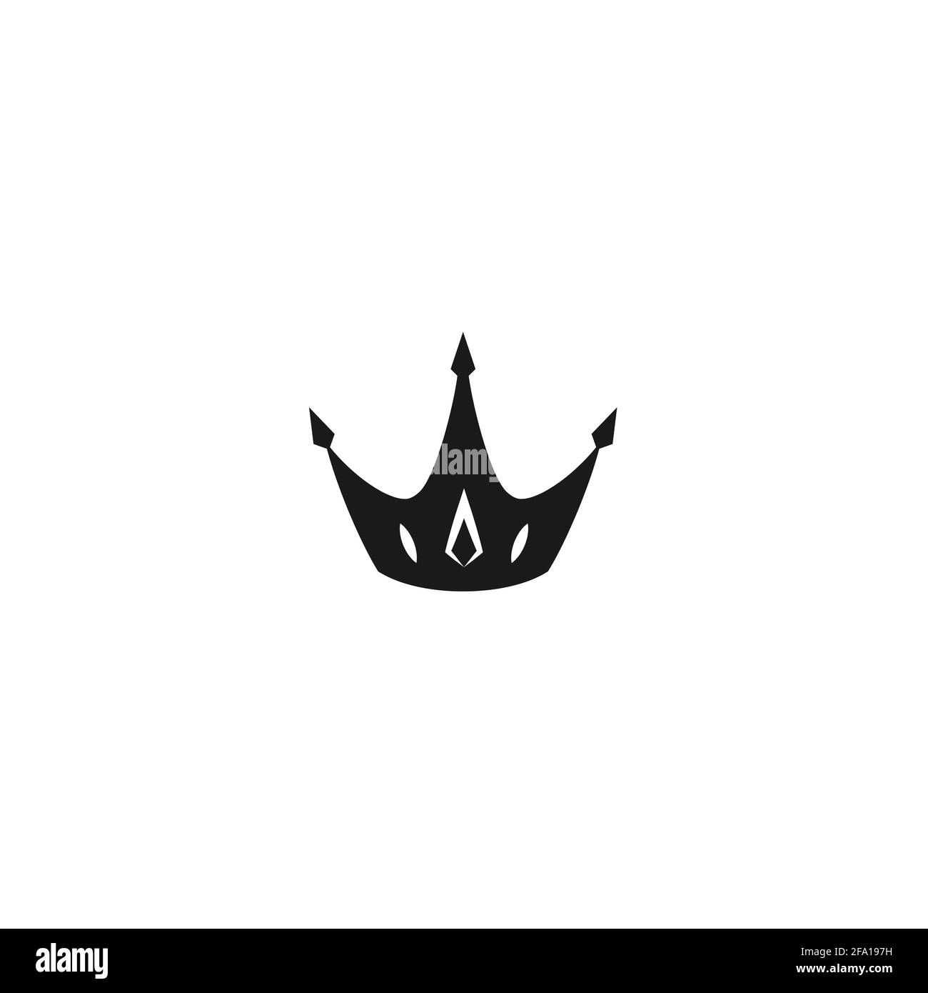 Krone Symbol auf weißem isoliert. Royal, Luxus, VIP, erste Klasse anmelden. Gewinner Auszeichnung. Monarchie, Autorität, Symbol Vektor einfache Illustration Stock Vektor