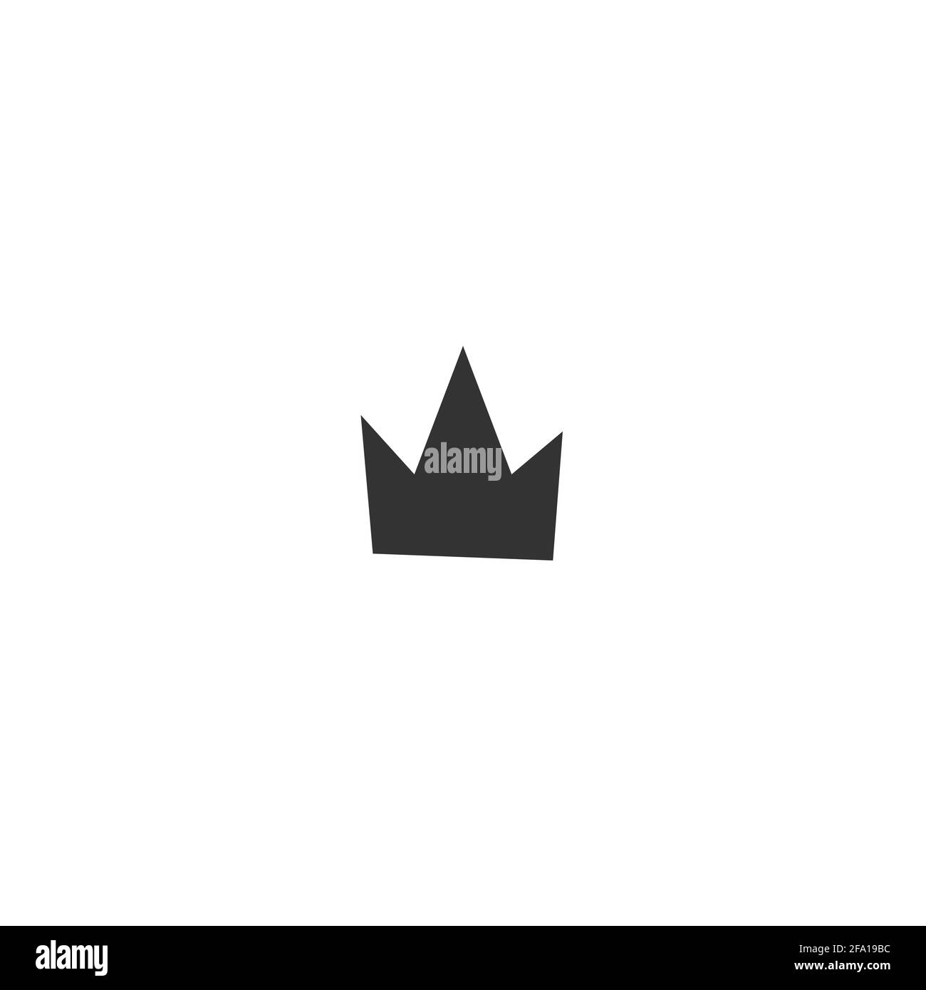 Krone Symbol auf weißem isoliert. Royal, Luxus, VIP, erste Klasse anmelden. Gewinner Auszeichnung. Monarchie, Autorität, Symbol Vektor einfache Illustration Stock Vektor