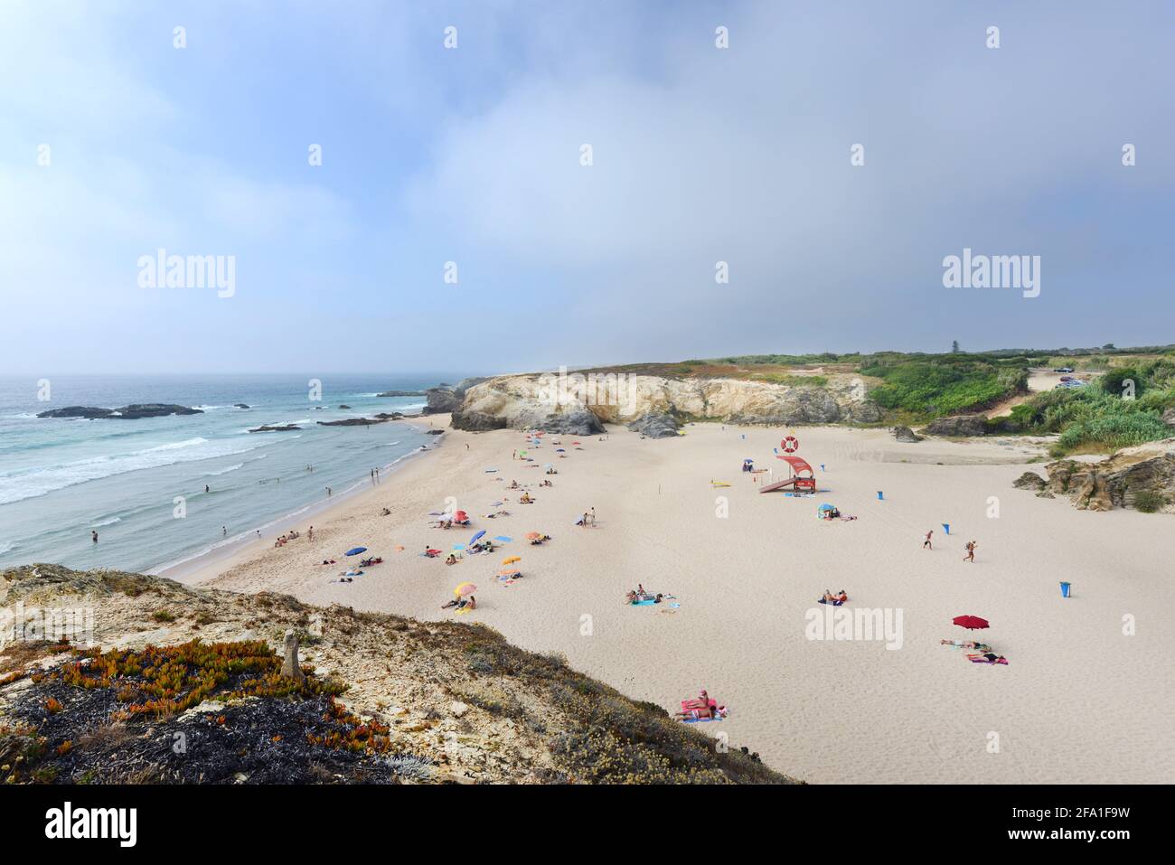 Praia Grande de Porto Covo in Portugal. Stockfoto