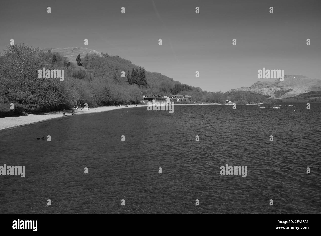 Blick auf den Loch Lomond von Luss Stockfoto