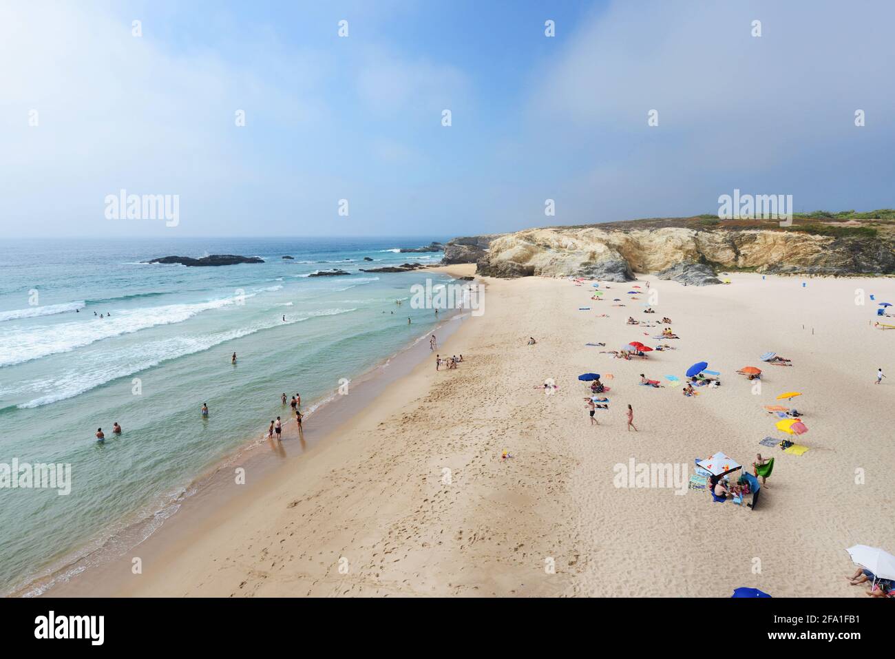 Praia Grande de Porto Covo in Portugal. Stockfoto