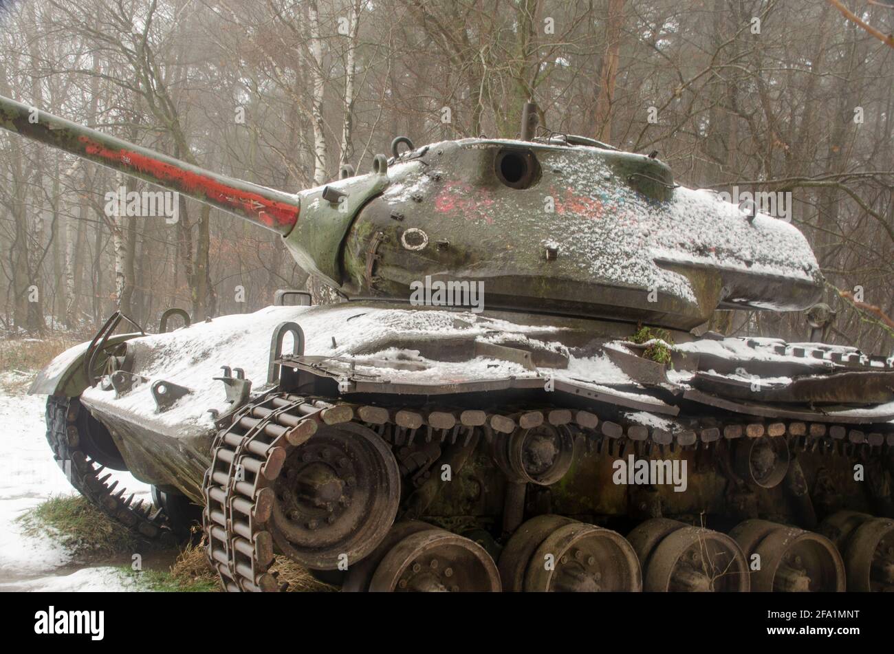 Panzer im Wald Stockfoto
