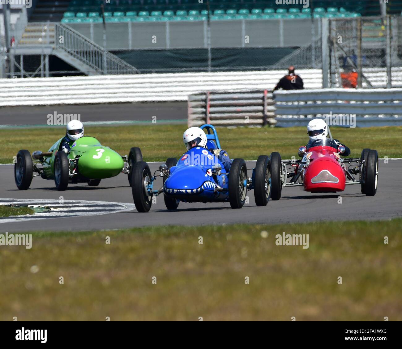 J B Jones, Cousey No2, Jonathan Morris, Waye 500, Andy Raynor, JBS MK1, Formel 3, 500 Owners Association, VSCC Spring Start Meeting, 17. April 2021. Stockfoto