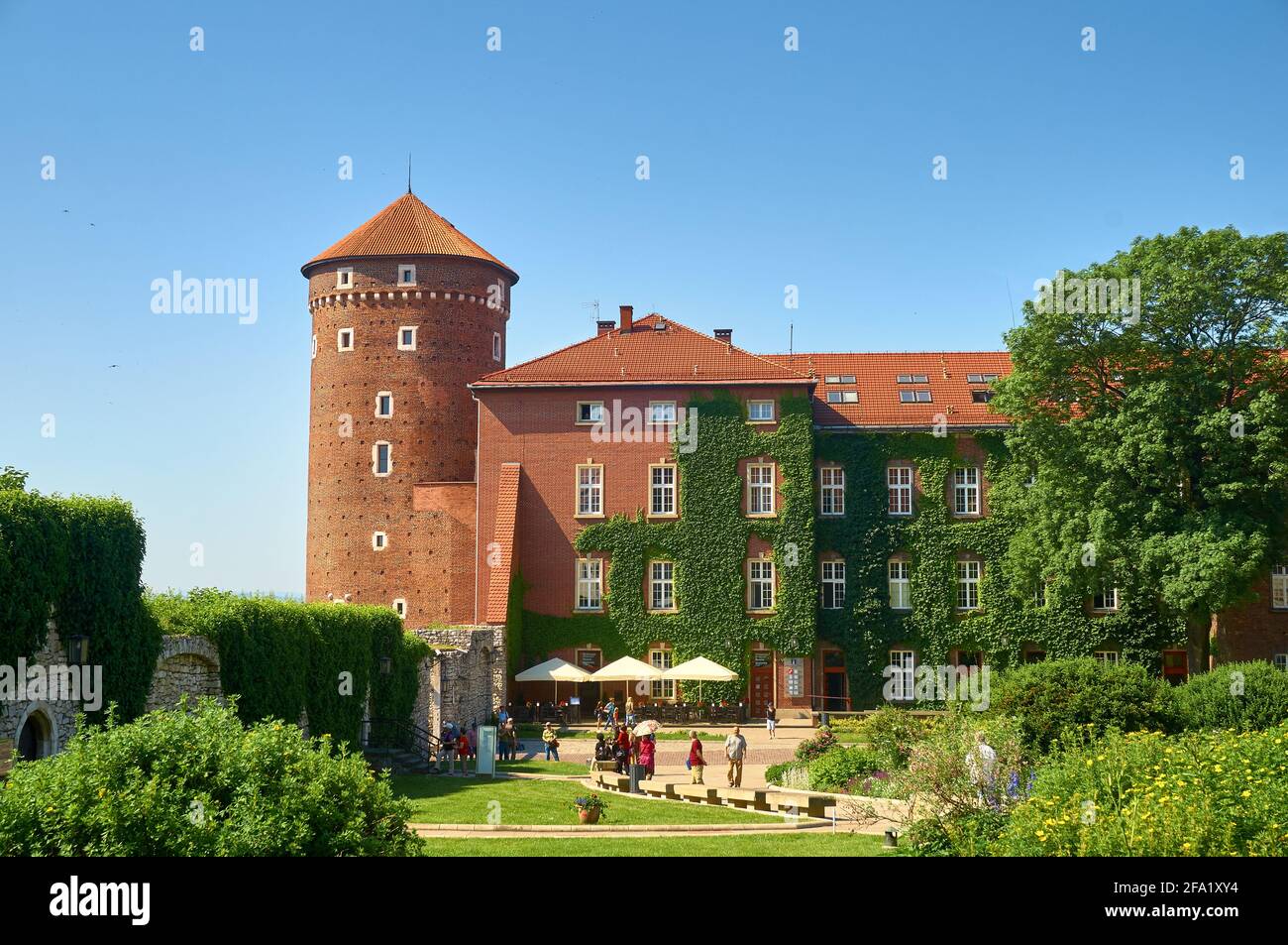 Das Schloss Wawel ist eine Residenz im Zentrum von Kraków, Polen Stockfoto