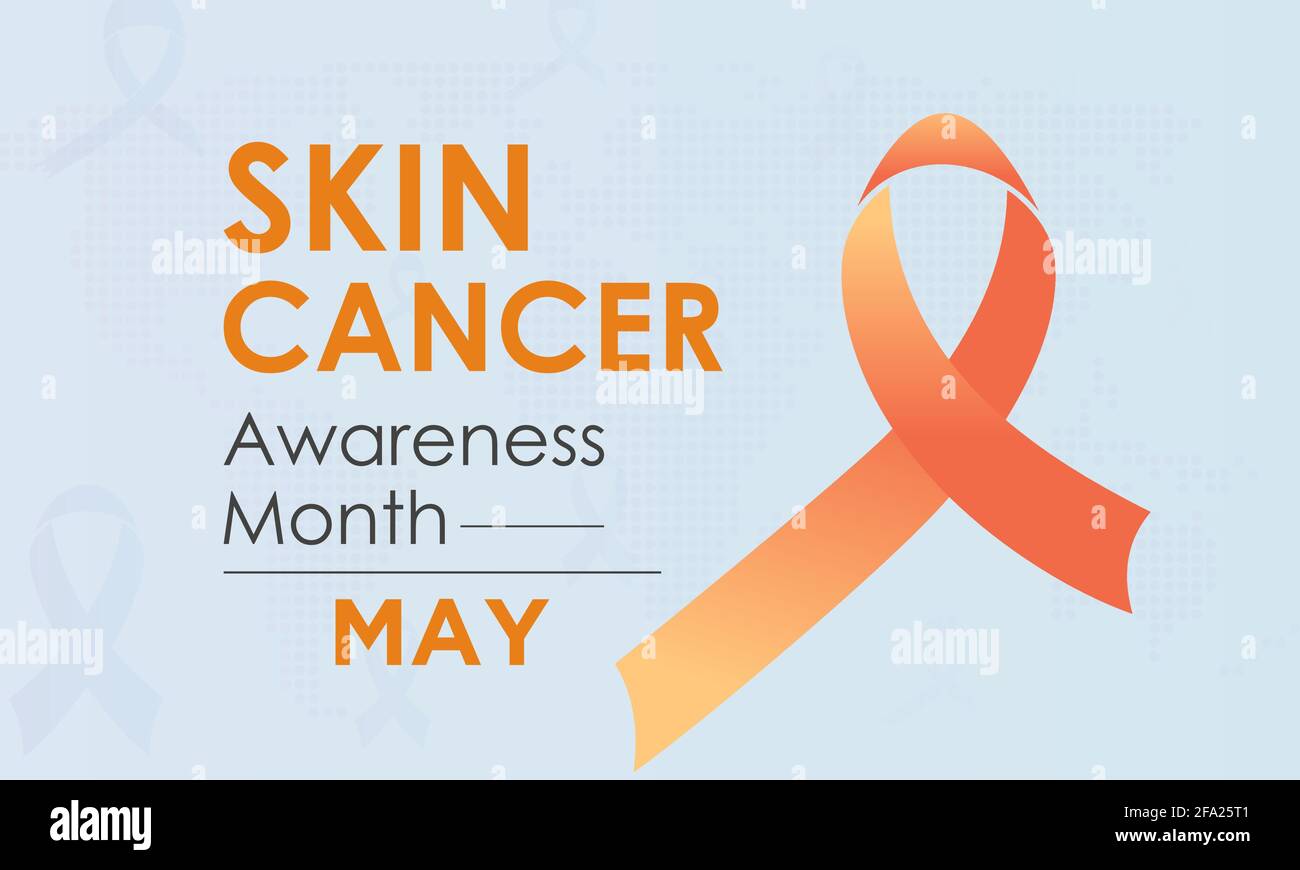 Hautkrebs kann Prävention und Bewusstsein Vektor-Konzept. Banner, Poster Internationale Vorlage Für Die Kampagne Zur Sensibilisierung Für Hautkrebs. Stock Vektor