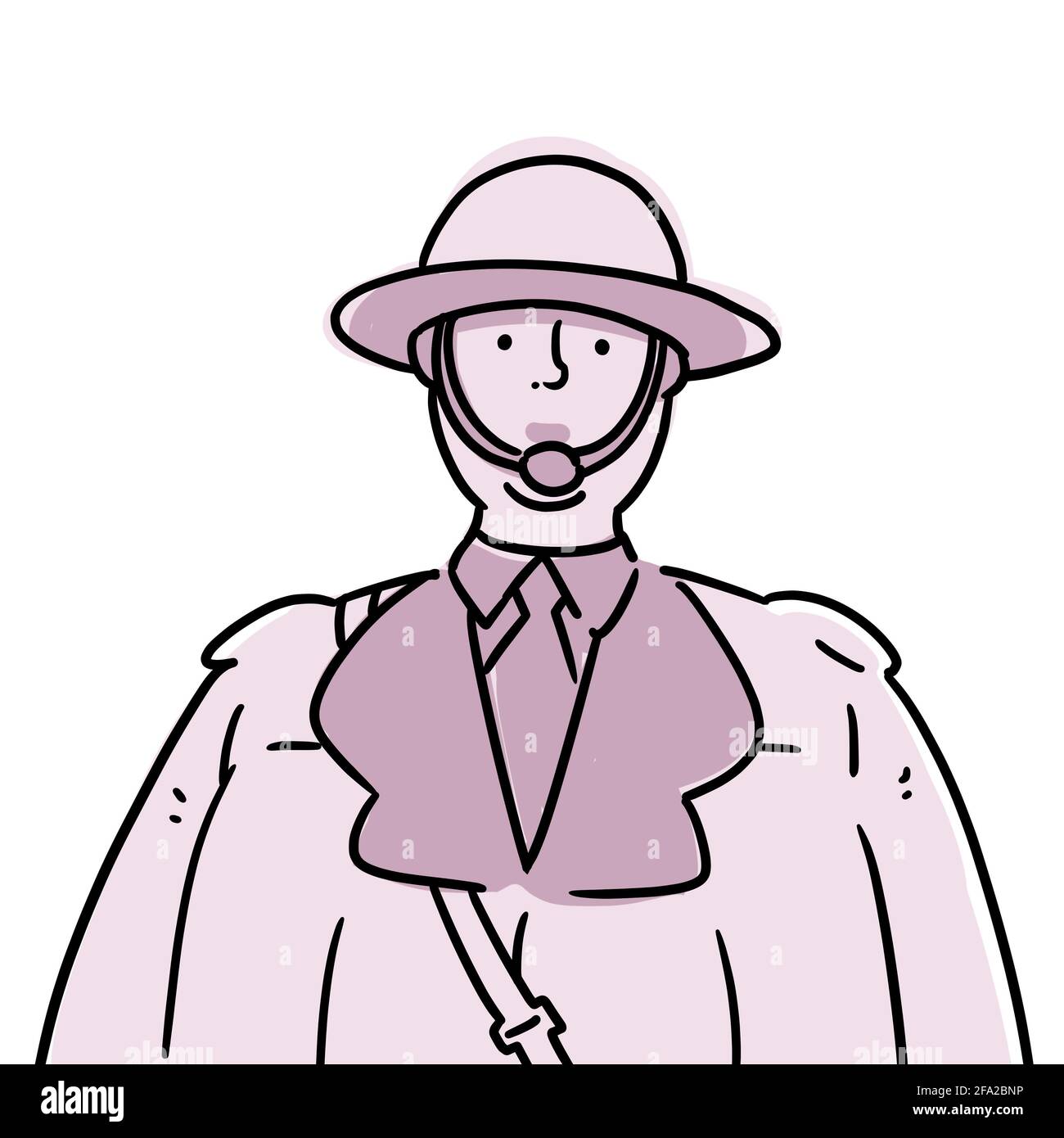 Illustration des britischen Soldaten im Ersten Weltkrieg. Stockfoto