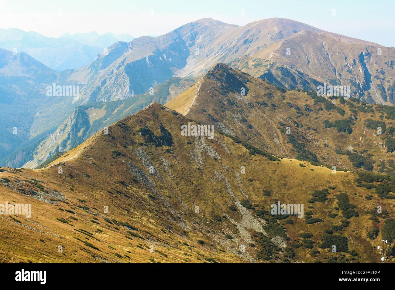 Europäische Hochgebirgslandschaft im Herbst, Tatra Stockfoto