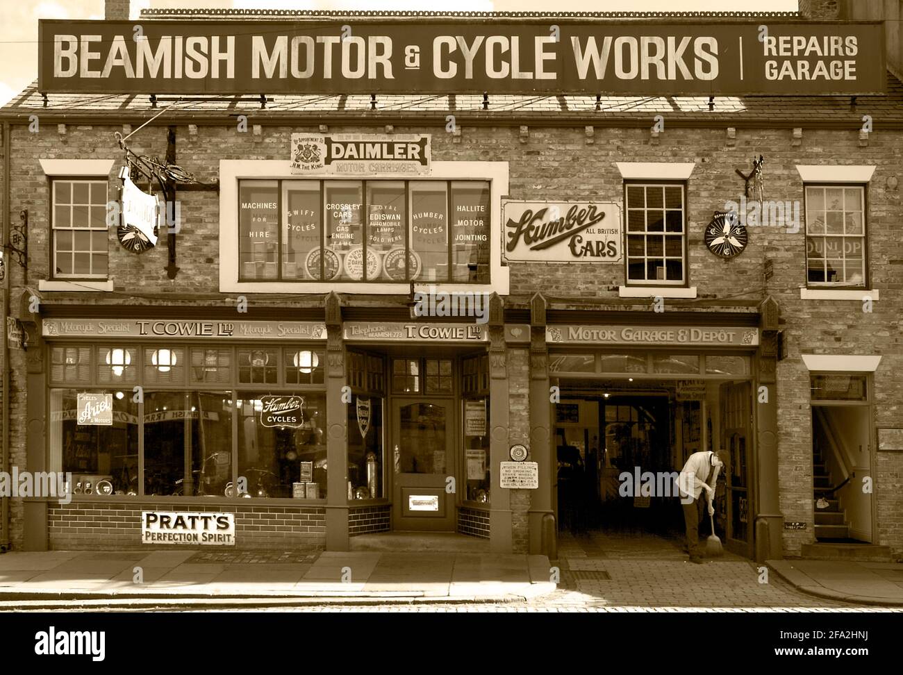 Garage fascia Stockfoto