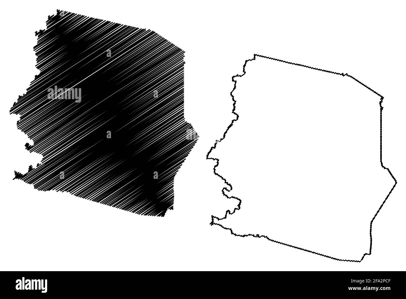 Harrison County, State of West Virginia (U.S. County, United States of America, USA, U.S., US) Kartenvektordarstellung, Scribble Sketch Harrison Karte Stock Vektor