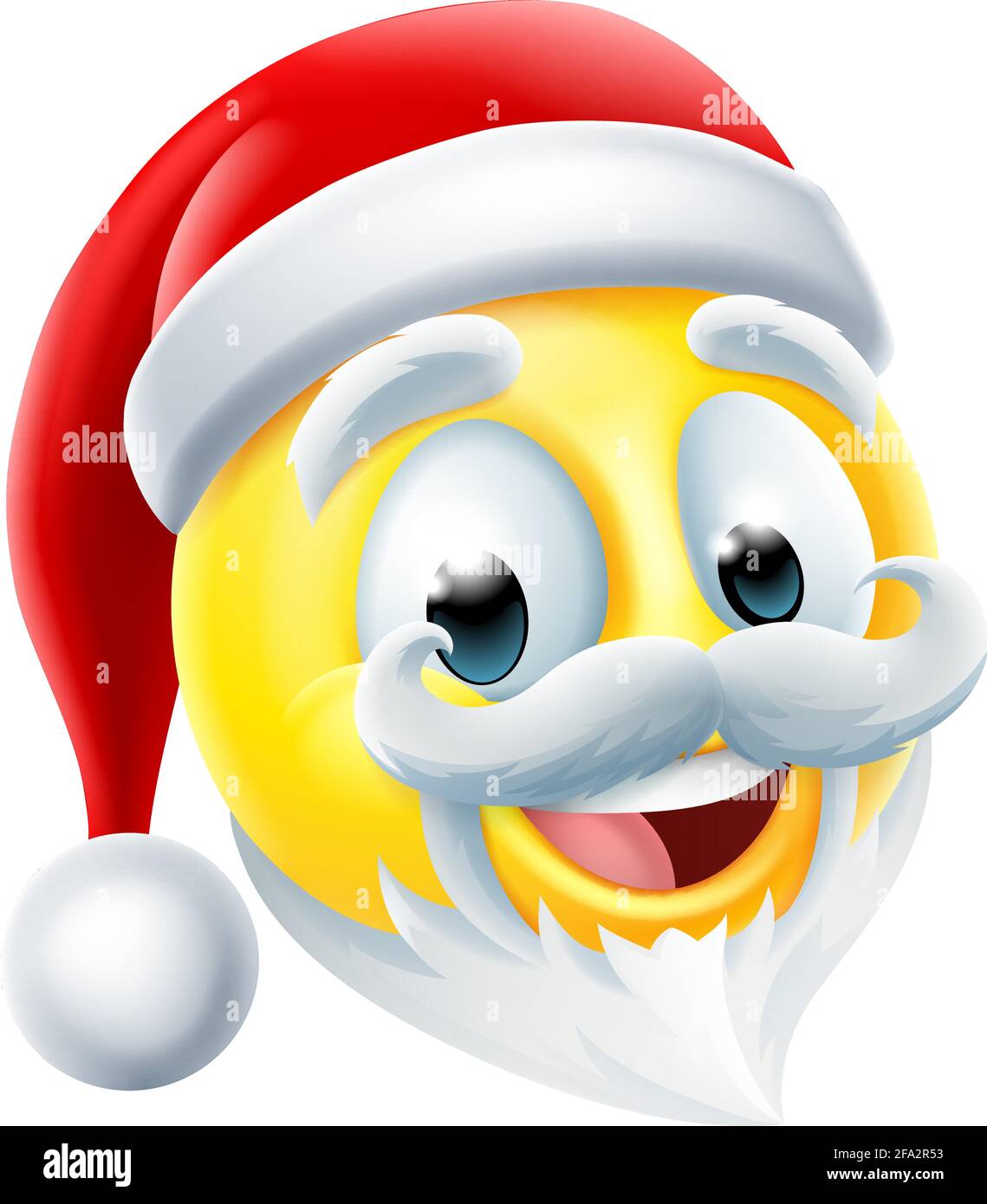Weihnachtsmann Weihnachten Happy Emoticon Cartoon-Ikone Stock Vektor
