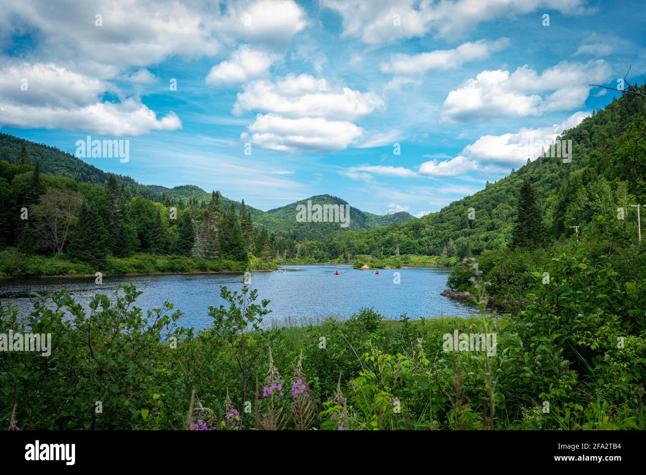 Ein friedlicher Ort irgendwo in Kanada - Jacques Cartier National parken Stockfoto