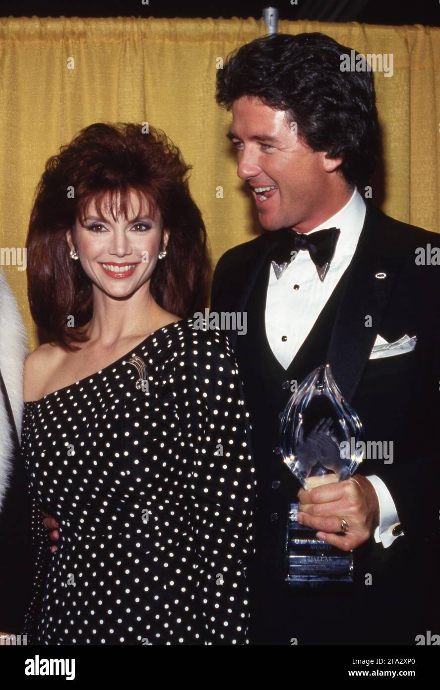 Victoria Principal und Patrick Duffy bei den 13. Annual People's Choice Awards 15. März 1987 Quelle: Ralph Dominguez/MediaPunch Stockfoto