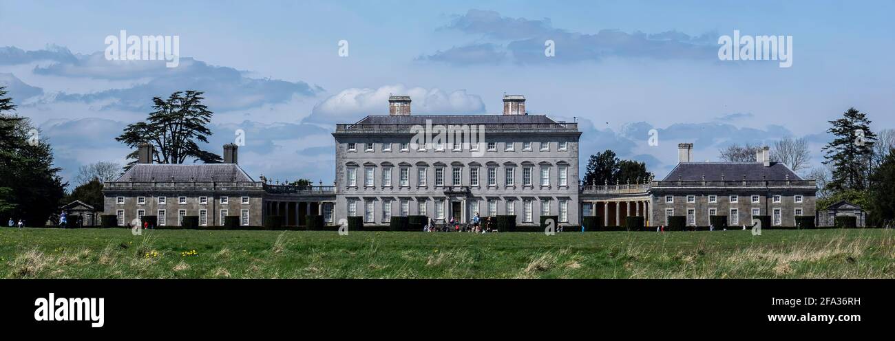 Castletown House, Kildare. Ein Palladio-Haus, das in den 1720er Jahren für William Connolly, Sprecher des irischen Unterhauses, erbaut wurde. Jetzt in der Obhut der OPW. Stockfoto