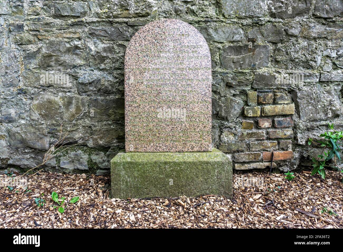Die Ruhestätte von Volonel, seit 25 Jahren der treue Charger von Feldmarschall Lord Roberts von Kandahar, im Royal Hospital, Kilmainham. Dublin. Stockfoto
