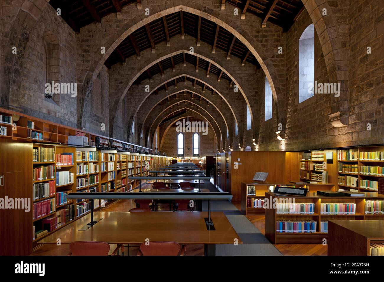 Bibliothek von Katalonien, Altes Krankenhaus Santa Creu, Barcelona Stockfoto