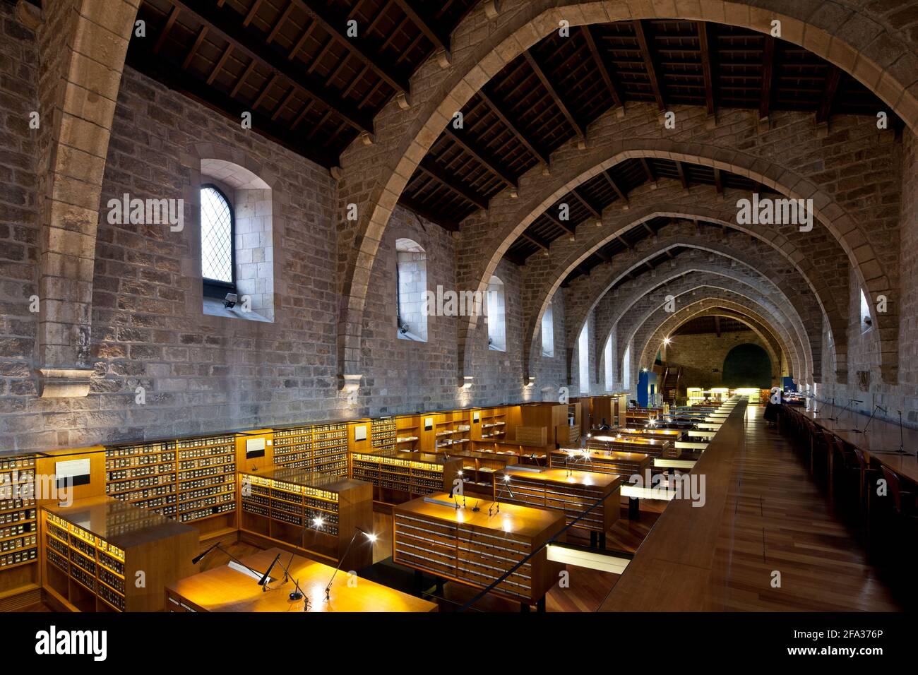 Bibliothek von Katalonien, Altes Krankenhaus Santa Creu, Barcelona Stockfoto