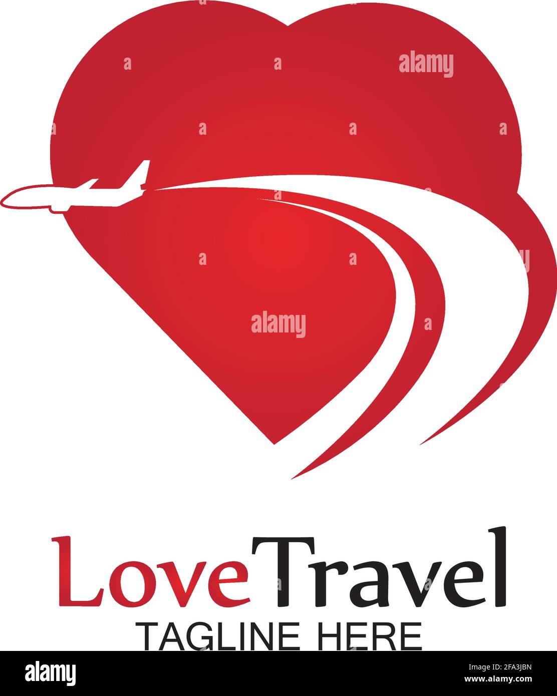 Love Travel Logo Vektor Symbol Design Vorlage Stock Vektor