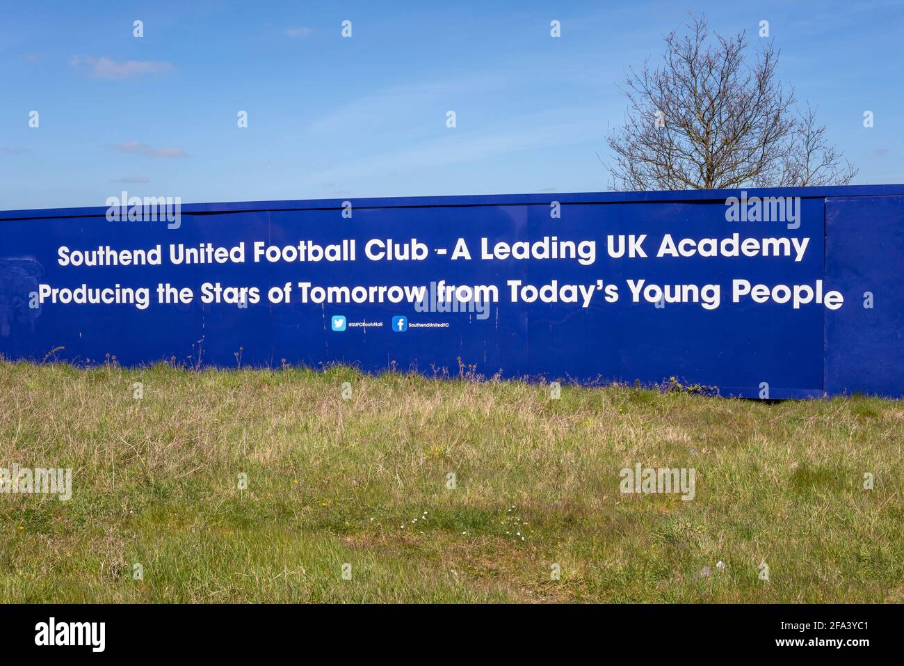 Baustelle um den geplanten Fußballverein Southend Utd herum, neues Stadion-Trainingsgelände in Fossetts Way, Fossetts Farm. Academy-Website Stockfoto