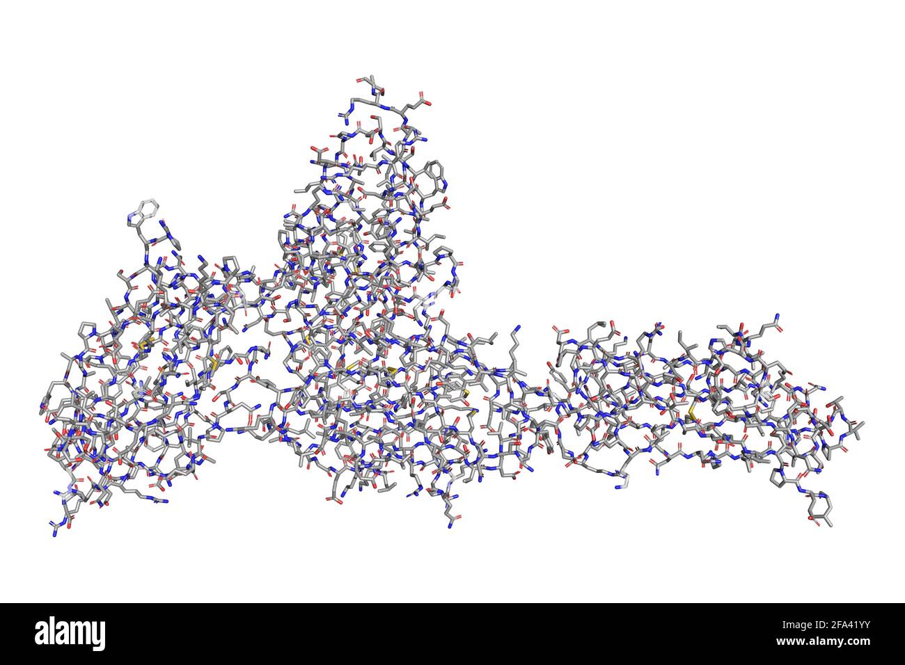 Programmiertes Zelltod-Protein 1 PD-1/PD-L1 Ligand komplexe 3D-Struktur Stockfoto