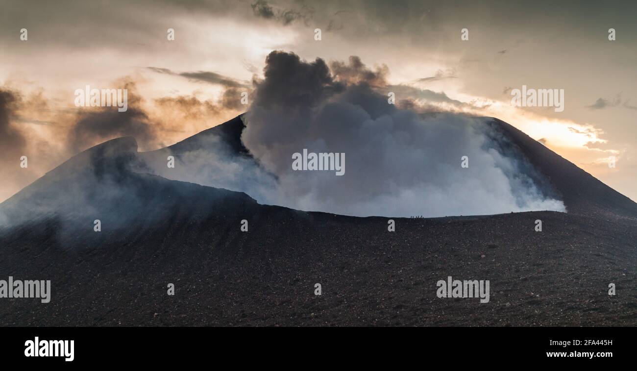 Krater des Vulkans Telica, Nicaragua Stockfoto