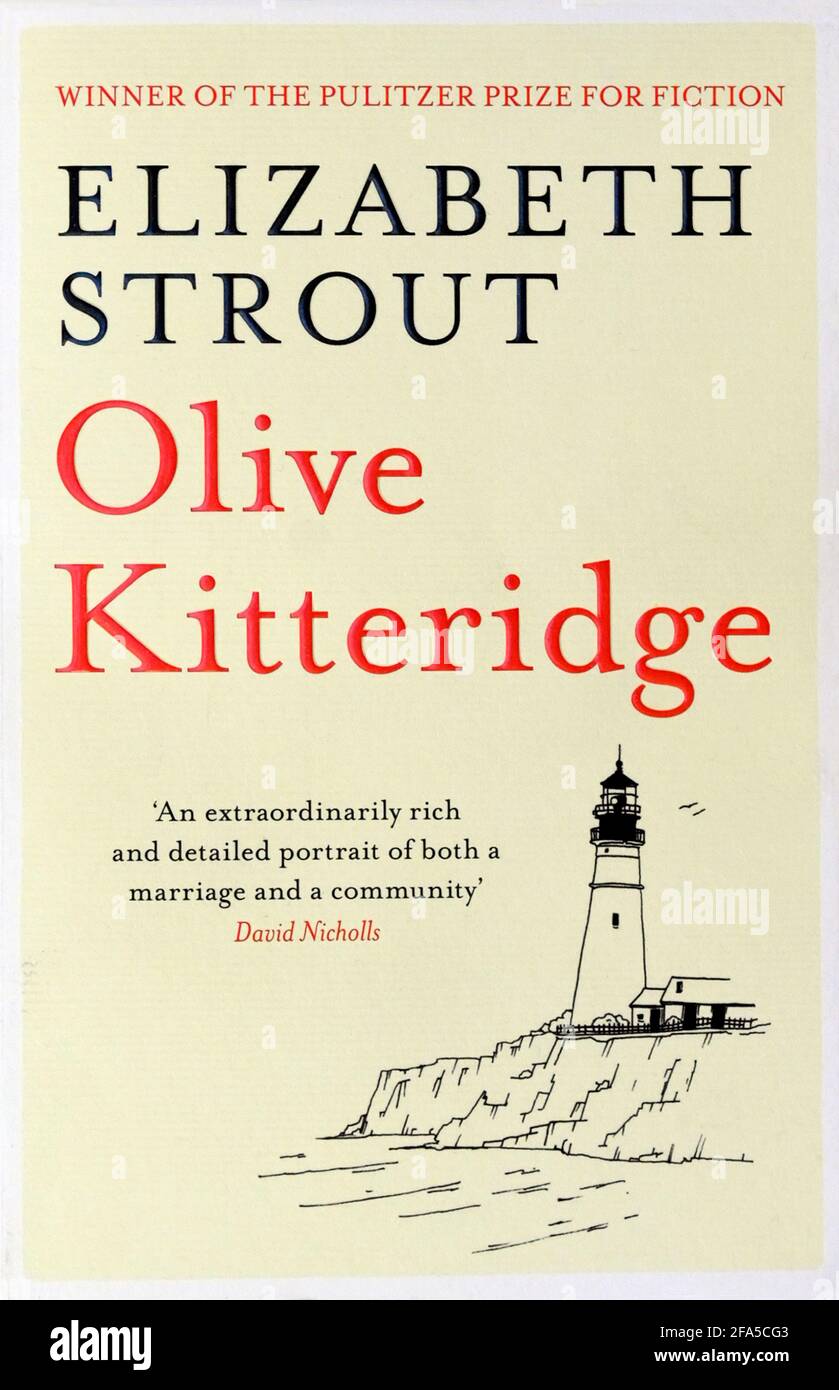 Buchumschlag. „Olive Kitteridge“ von Elizabeth Strout. Stockfoto