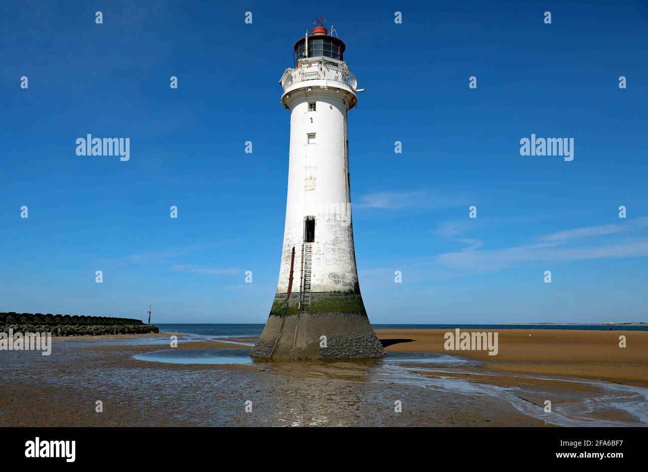 Leuchtturm in New Brighton. The Wirral. Merseyside. Stockfoto