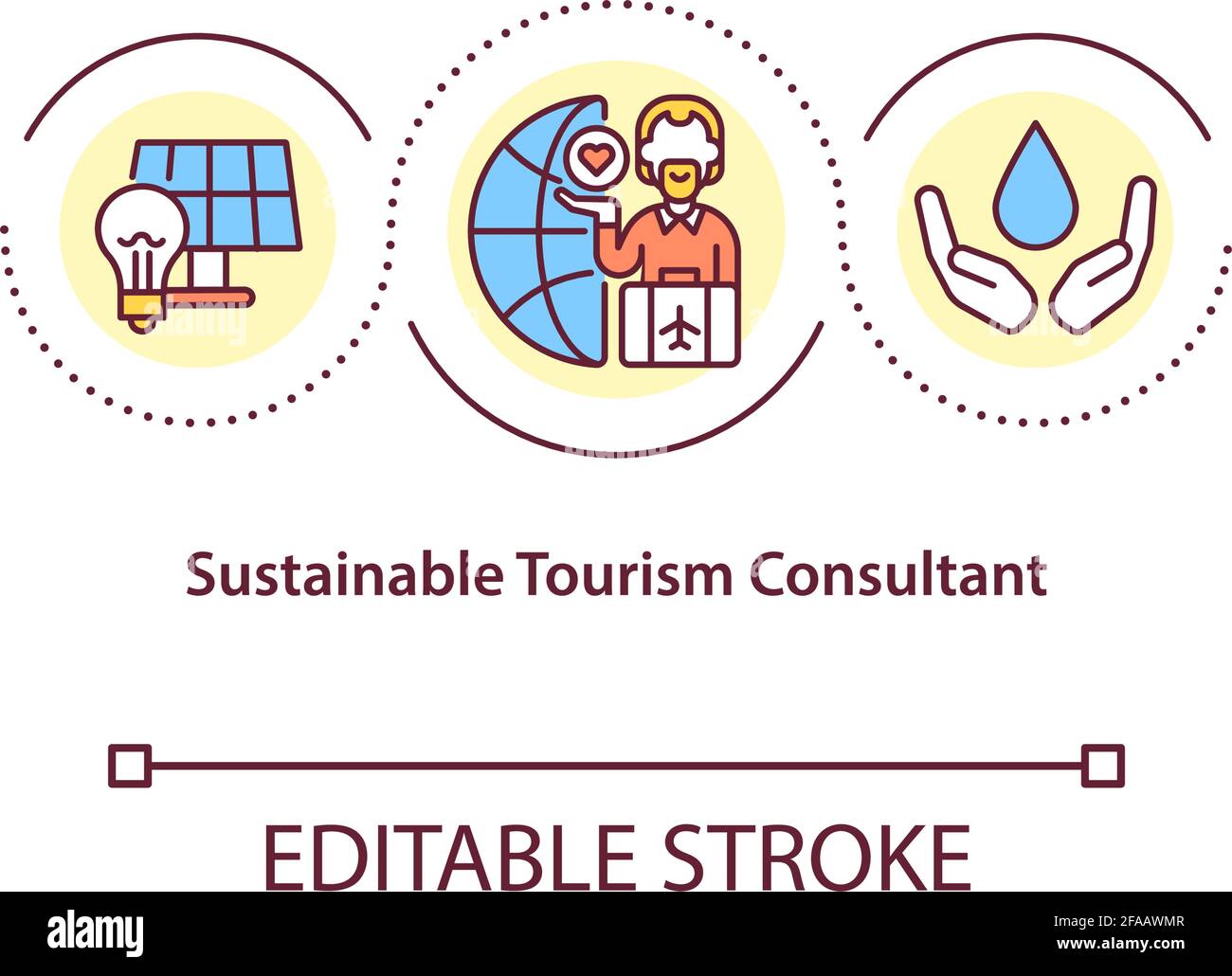 Berater für nachhaltigen Tourismus Konzept Icon Stock Vektor