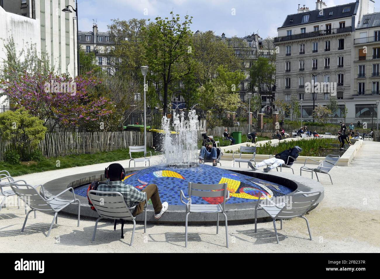 Jardin Saint Lazare - Paris - Frankreich Stockfoto