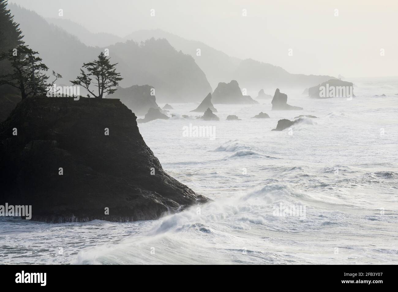 Sea Stacks Entlang Der Küste Von Oregon Stockfoto