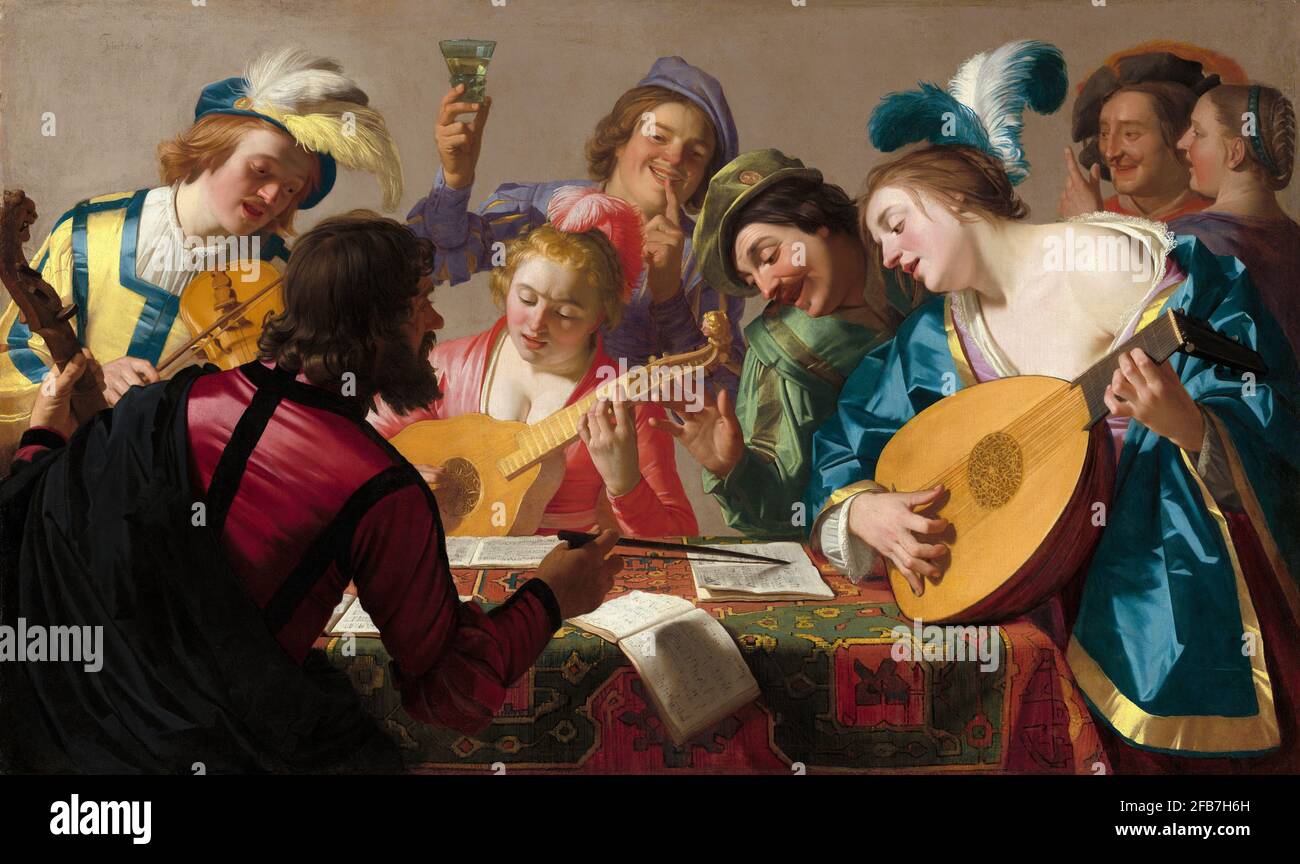 Das Konzert - Gerard van Honthorst, um 1623 Stockfoto
