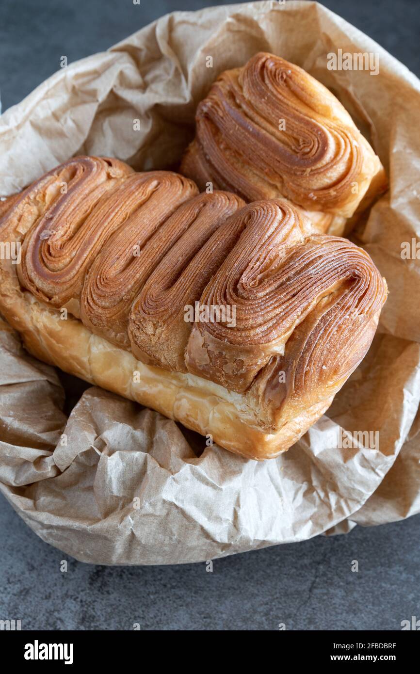 Blätterteig Brioche französisch Rezept Stockfoto