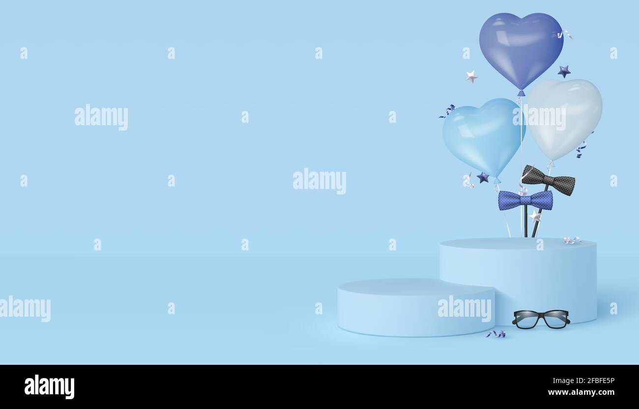 „Happy Fathers Day“-Podium. Stock Vektor