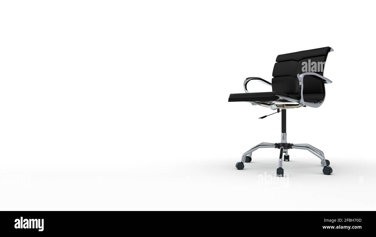 Business-Drehstuhl auf weißem Hintergrund Stockfoto