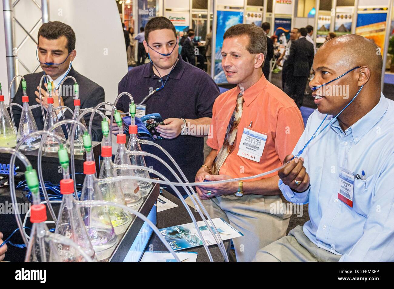 Miami Beach Florida, Miami Beach Convention Center, Zentrum, Seatrade Cruise Shipping Messe, Sauerstoff-Aroma-Therapie Bar aromatisierte Luft Stockfoto