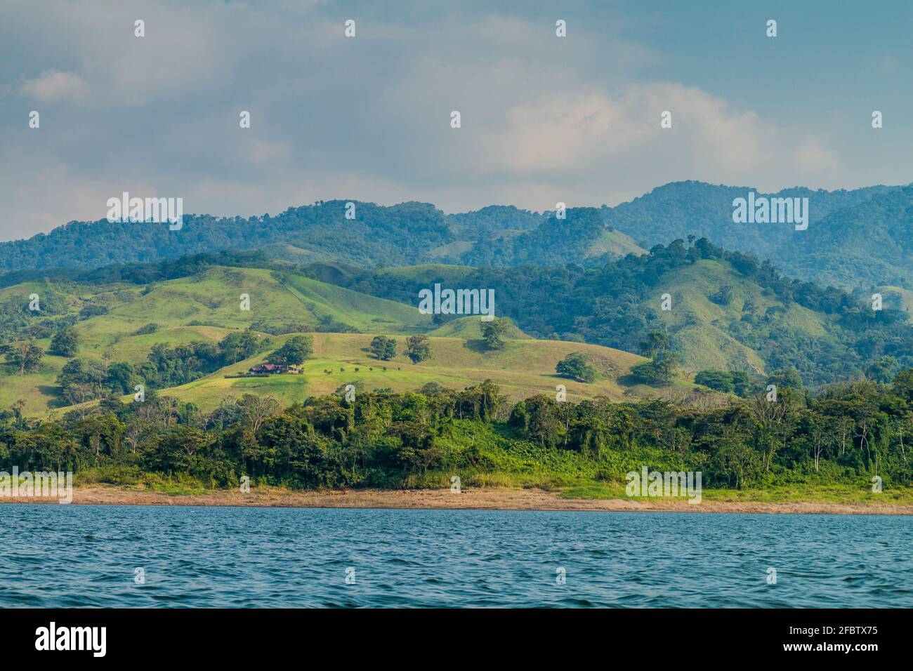 Landschaft in der Nähe des Stausees Laguna de Arenal, Costa Rica Stockfoto