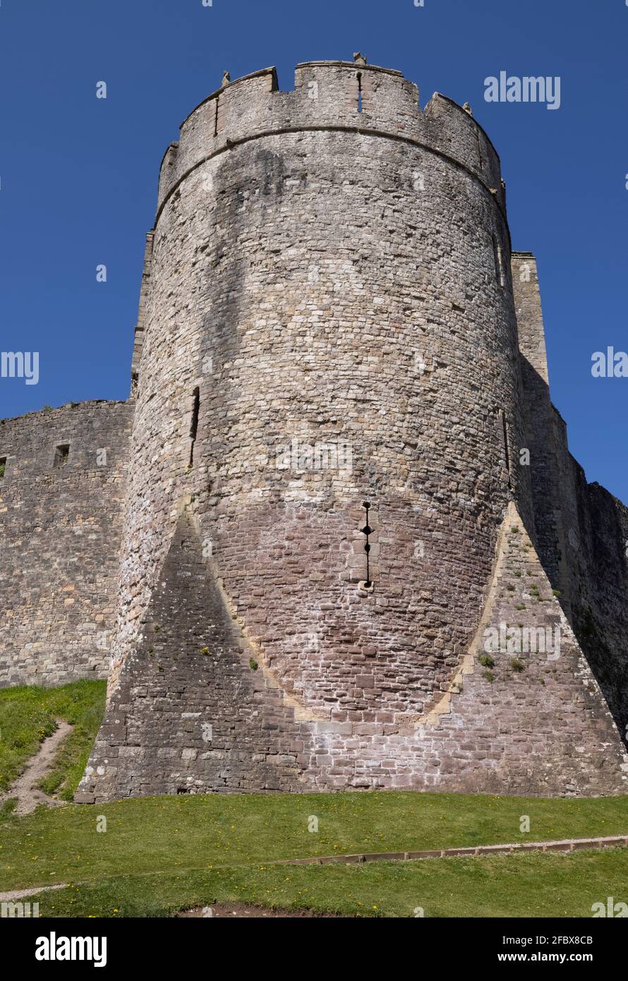 Marten's Tower, Chepstow Castle, Monmouthshire, Wales, Großbritannien Stockfoto