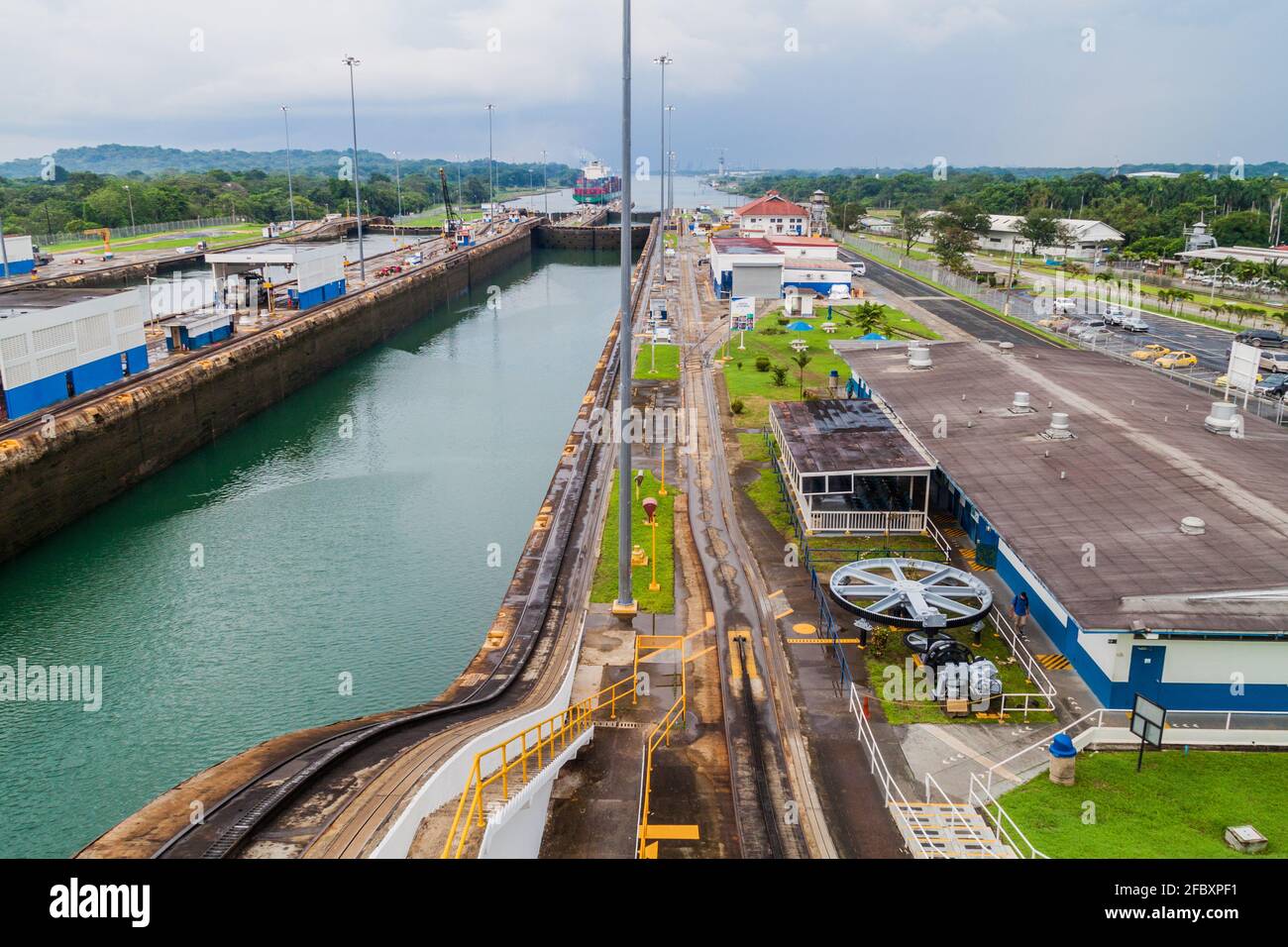 Gatun Locks, Teil des Panamakanals. Stockfoto