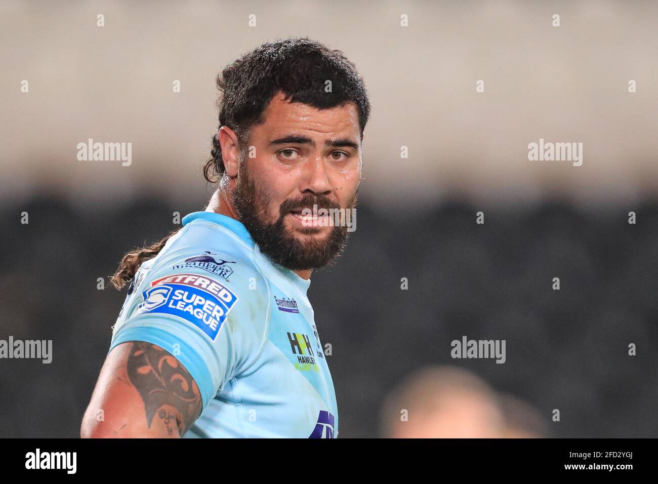 David Fifita (8) von Wakefield Trinity während des Spiels Stockfoto